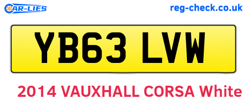 YB63LVW are the vehicle registration plates.