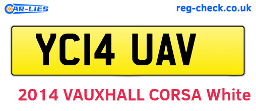 YC14UAV are the vehicle registration plates.