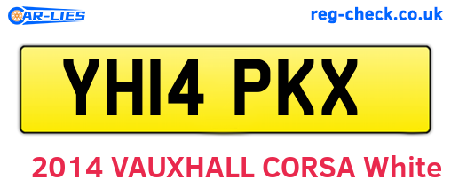 YH14PKX are the vehicle registration plates.