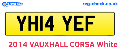 YH14YEF are the vehicle registration plates.