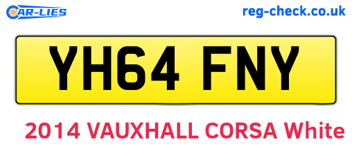 YH64FNY are the vehicle registration plates.