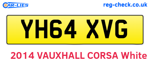 YH64XVG are the vehicle registration plates.