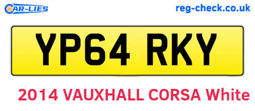 YP64RKY are the vehicle registration plates.