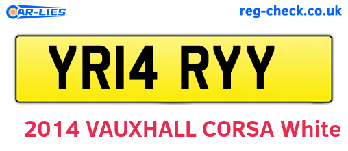 YR14RYY are the vehicle registration plates.