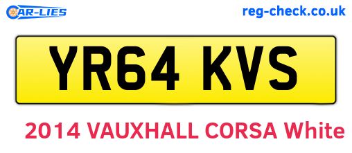 YR64KVS are the vehicle registration plates.
