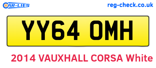 YY64OMH are the vehicle registration plates.