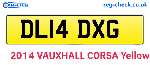DL14DXG are the vehicle registration plates.