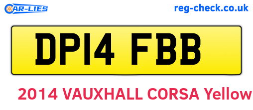 DP14FBB are the vehicle registration plates.