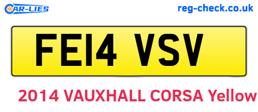 FE14VSV are the vehicle registration plates.