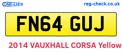 FN64GUJ are the vehicle registration plates.