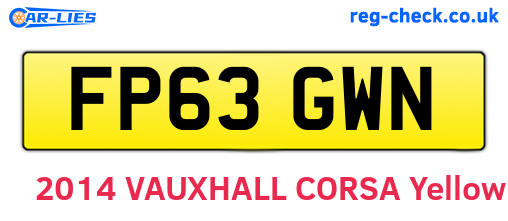 FP63GWN are the vehicle registration plates.