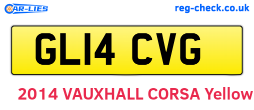GL14CVG are the vehicle registration plates.