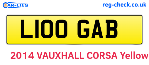 L100GAB are the vehicle registration plates.