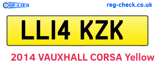 LL14KZK are the vehicle registration plates.