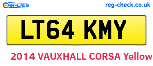 LT64KMY are the vehicle registration plates.