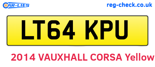 LT64KPU are the vehicle registration plates.