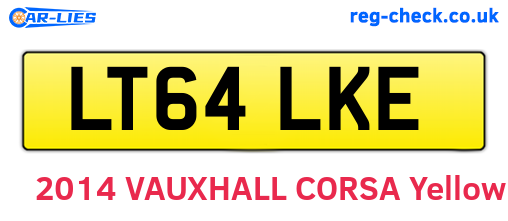 LT64LKE are the vehicle registration plates.