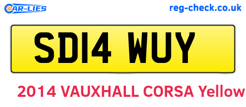 SD14WUY are the vehicle registration plates.