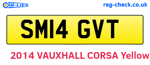 SM14GVT are the vehicle registration plates.
