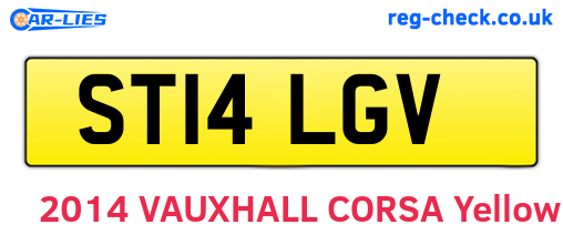 ST14LGV are the vehicle registration plates.