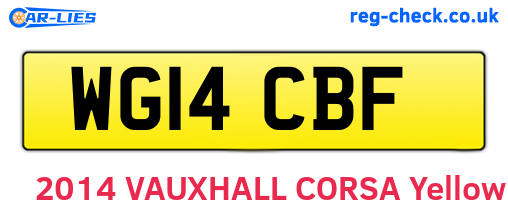 WG14CBF are the vehicle registration plates.