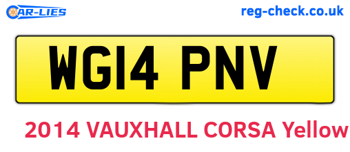 WG14PNV are the vehicle registration plates.