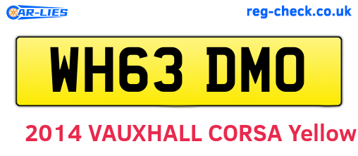 WH63DMO are the vehicle registration plates.