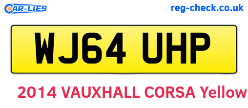 WJ64UHP are the vehicle registration plates.