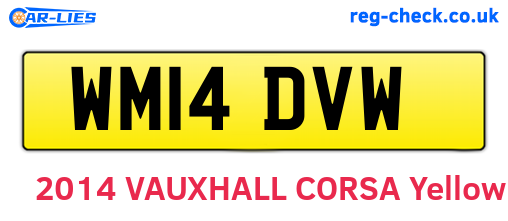 WM14DVW are the vehicle registration plates.
