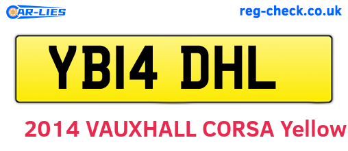 YB14DHL are the vehicle registration plates.