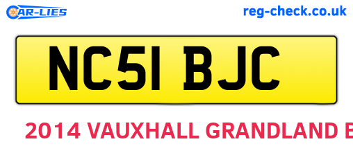NC51BJC are the vehicle registration plates.