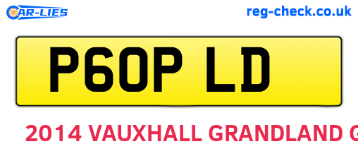 P60PLD are the vehicle registration plates.