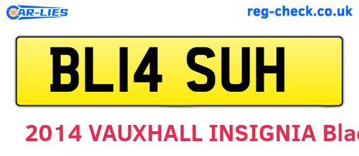 BL14SUH are the vehicle registration plates.