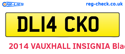 DL14CKO are the vehicle registration plates.