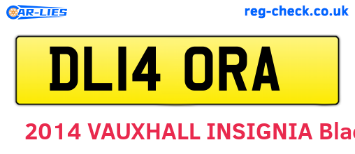 DL14ORA are the vehicle registration plates.