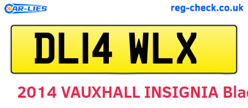 DL14WLX are the vehicle registration plates.