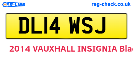 DL14WSJ are the vehicle registration plates.