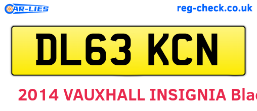 DL63KCN are the vehicle registration plates.