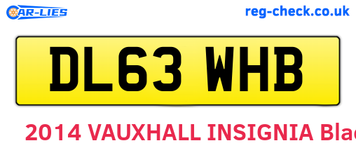 DL63WHB are the vehicle registration plates.