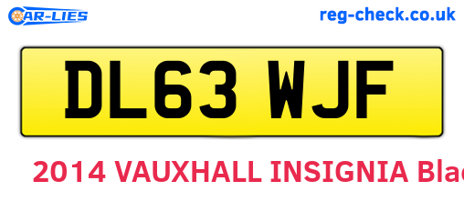 DL63WJF are the vehicle registration plates.