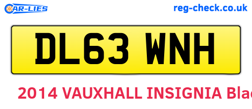 DL63WNH are the vehicle registration plates.