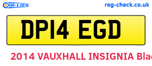DP14EGD are the vehicle registration plates.
