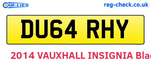 DU64RHY are the vehicle registration plates.