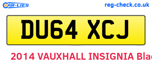 DU64XCJ are the vehicle registration plates.