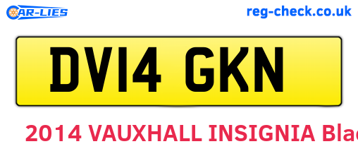 DV14GKN are the vehicle registration plates.