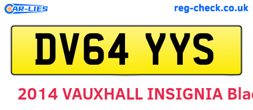 DV64YYS are the vehicle registration plates.
