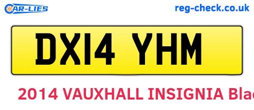 DX14YHM are the vehicle registration plates.