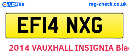 EF14NXG are the vehicle registration plates.