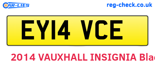 EY14VCE are the vehicle registration plates.