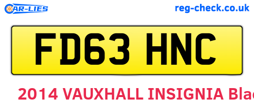 FD63HNC are the vehicle registration plates.